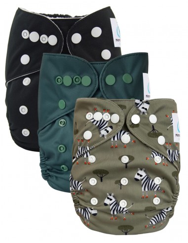 Set of 3 scalable washable layers and ultra-absorbent microfiber insert