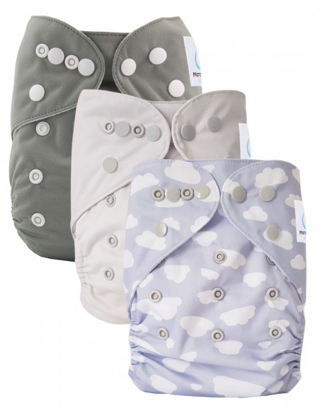 Set of 3 scalable washable layers and ultra-absorbent microfiber insert