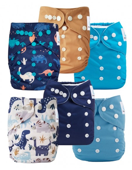 Lot de Couches lavables te1 évolutives et inserts pour bébé