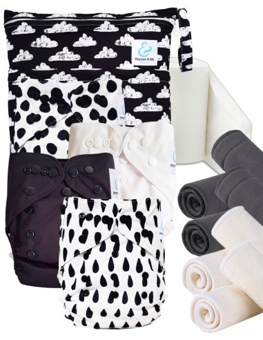Kit de lancement couches lavables Start and Go TE2 Avec inserts en bambou