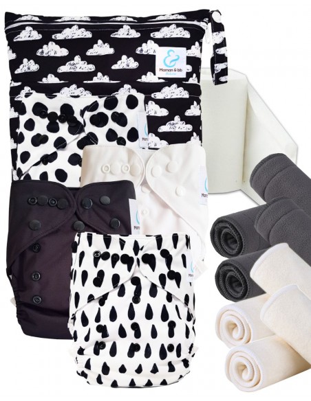 Start and Go TE2 washable layer launch kit with bamboo inserts
