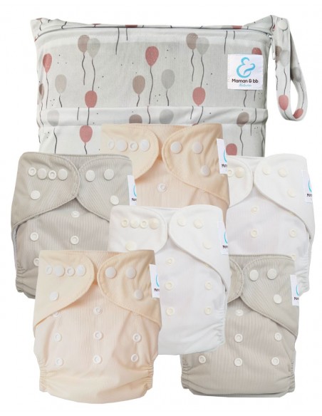 Pack Essentiel de couches lavables TE1 Sensitive