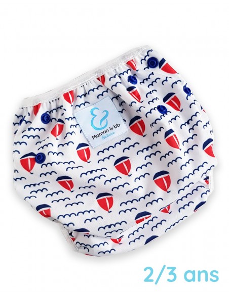 Couche maillot de bain lavable et réutilisable pour bébé