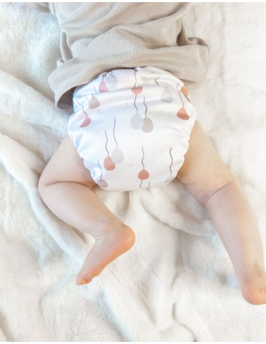 Baby washable layer while patterns small trucks