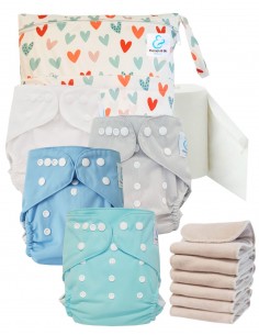 Kit de lanzamiento pañales Inicio lavable y go tE2 sensible