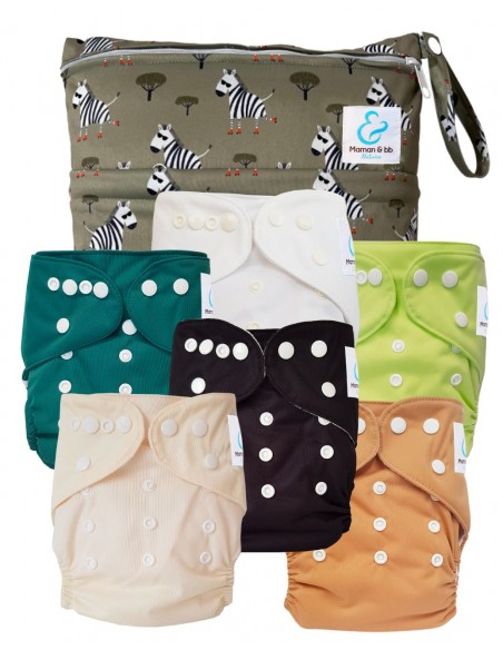 Kit de lancement couches lavables Start and Go TE2 Sensitive - Cobalt