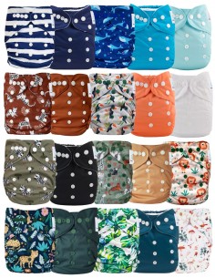 Lot of 20 scalable washable layers boy + 20 inserts