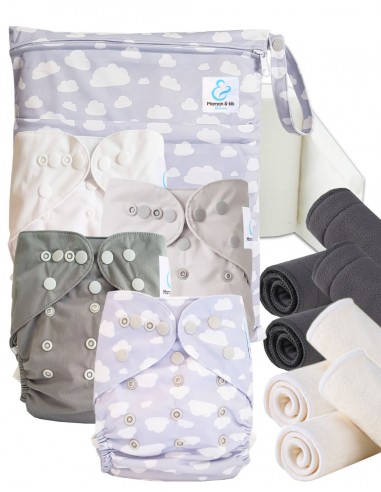 Start and Go TE2 washable layer launch kit with bamboo inserts