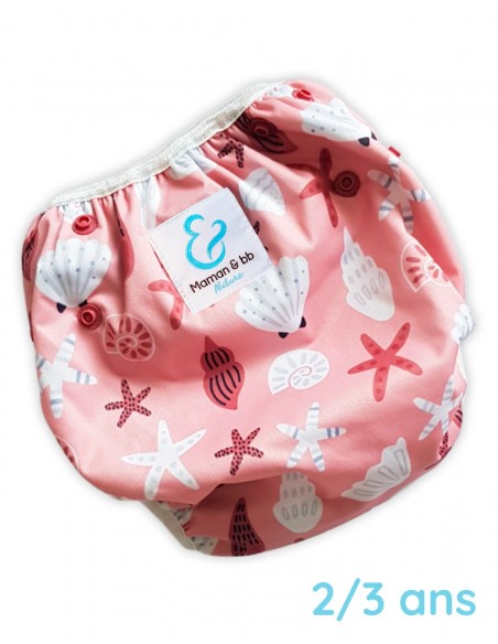 Couche maillot de bain lavable et réutilisable pour bébé