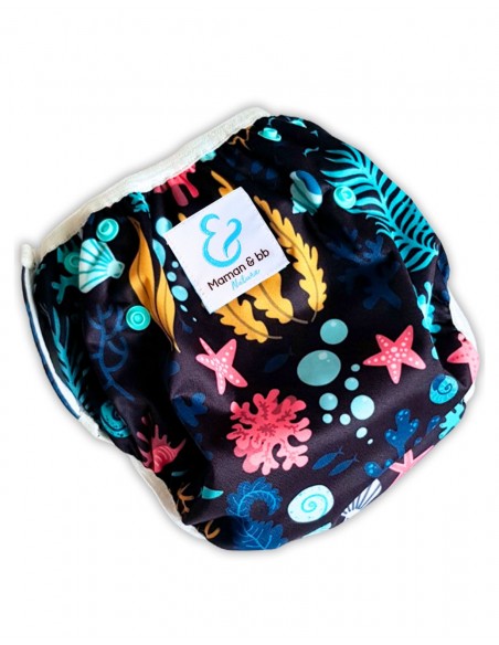Couche maillot de bain lavable et réutilisable pour bébé