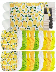 MEGA PACK PAYABLE Layables TE2 + 10 insertos de bambú + 10 insertos de microfibra + bolsa impermeable + velas protectoras