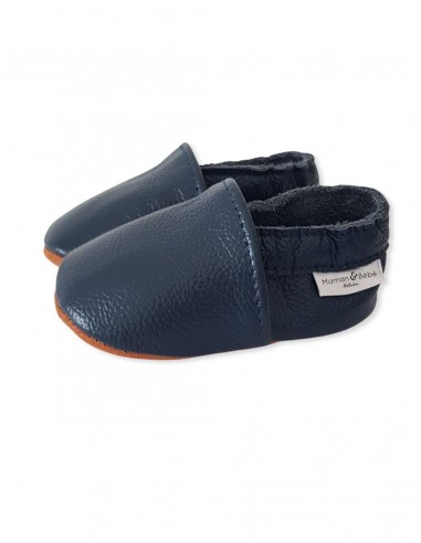 Zachte lederen baby champon - marine