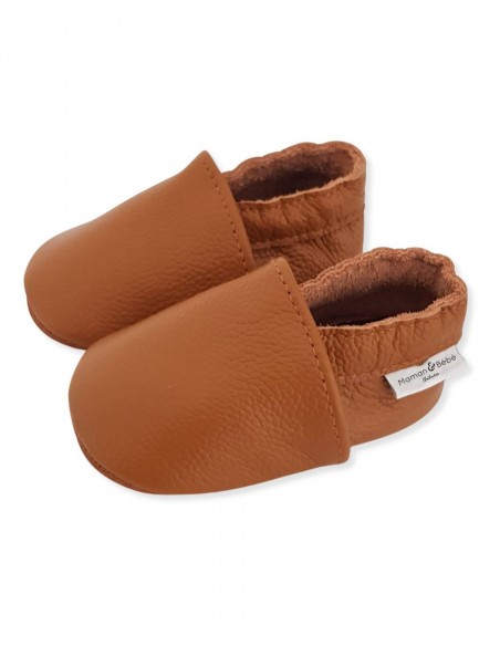 Soft Leather Baby Slipper - Hazelnut