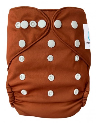 Couche Lavables TE1 + son insert en microfibre - Brun