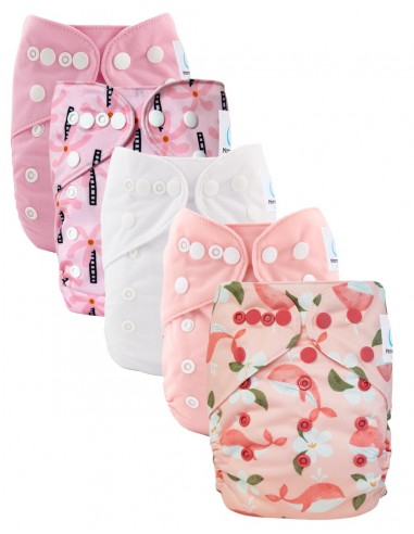 Set of 5 scalable washable layers with their ultra-absorbent inserts
