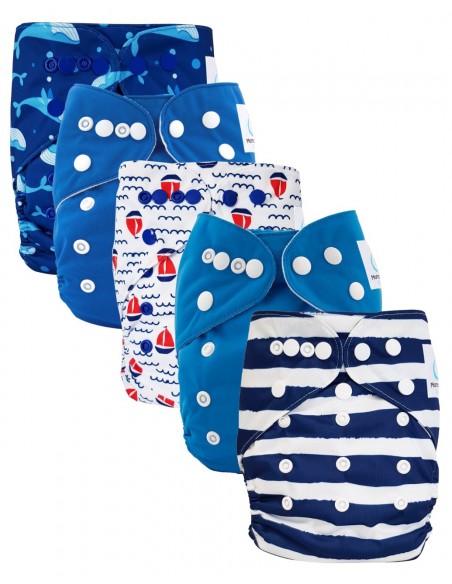 Set of 5 scalable washable layers with their ultra-absorbent inserts