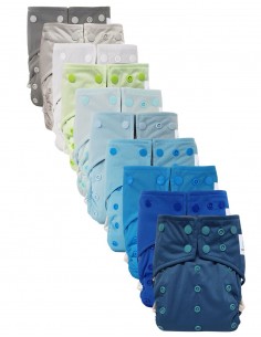 Lot of 10 Evolutionary Full Washable Diapers All in a Bamboo Cold insert