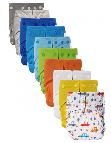 Lot of 10 Evolutionary Full Washable Diapers All in a Bamboo Insert Astor