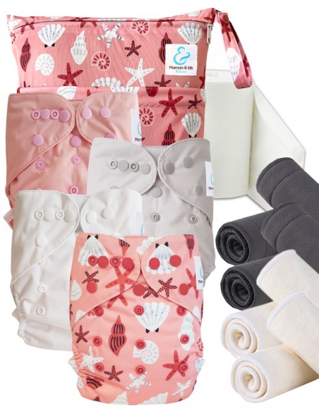 Iniciar y go TE2 Kit de lanzamiento de capa lavable con inserciones de bambú