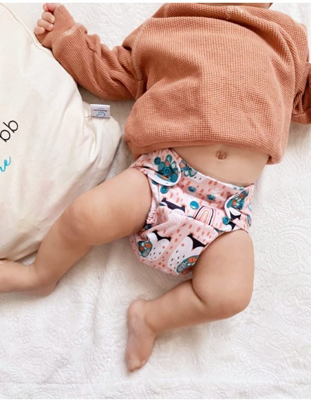 Lot 10 Washable layers while two te2 with double gussets + 10 bamboo inserts