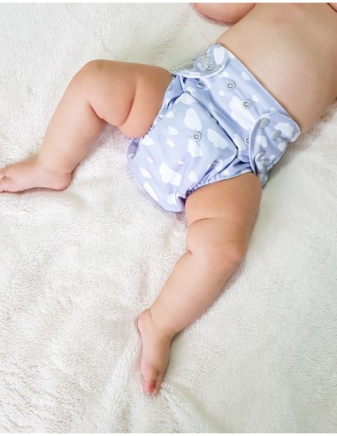 Pack complet couches lavables TE2 + 10 inserts bambou + 10 inserts charcoal + sac imperméable + voiles de protection