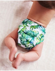 Lot 6 couches lavables tout en deux Te2 à doubles goussets + 6 inserts en bambou 2