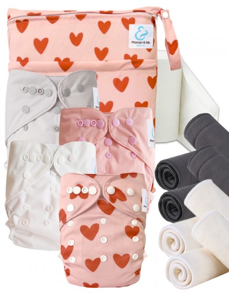 Kit de'essai couches lavables Start and Go TE2 Avec inserts en bambou