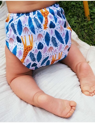 Pack complet couches lavables TE2 + 10 inserts bambou + 10 inserts charcoal + sac imperméable + voiles de protection