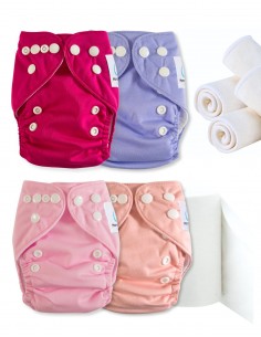 Pack Discovery Lady diapers Pocket Diaper Newborn insert and protective sails, opt for Zero Dechet gesture