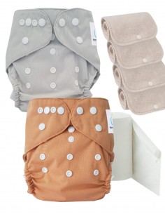 Pack Discovery Washable Layers Te2 Certified Oeko Tex + 4 Cotton Inserts + Protective Sails