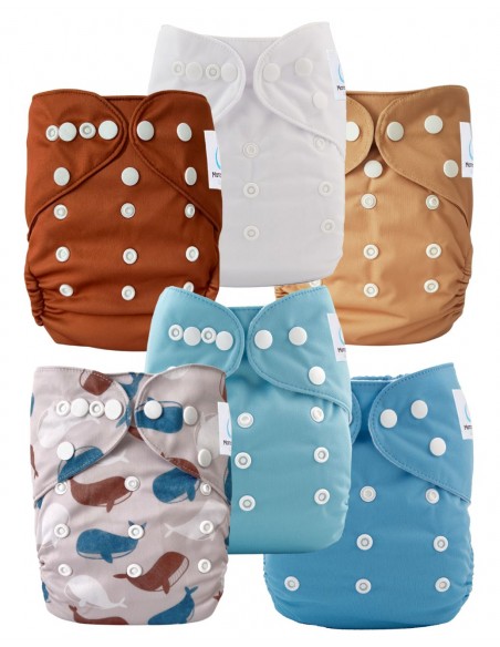 Lot de Couches lavables te1 évolutives et inserts pour bébé