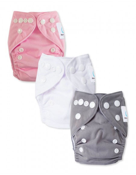 Lot de couches lavables te1 newborn et leur insert en microfibre, dès la naissance de bébé,  optez pour le geste zero dechet.