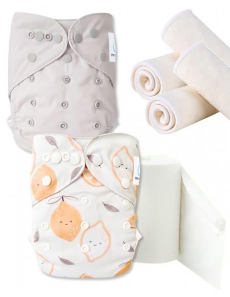 Pack découverte, pack d'essai, kit de démarrage en couches lavables TE2