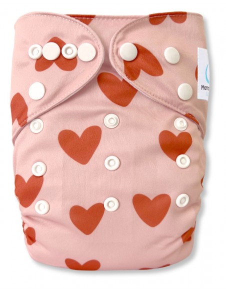 Baby washable layer while in a heart motif