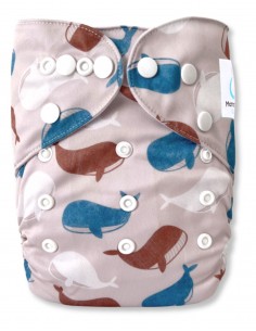 Baby Pocket diaper while a nautilus patterns