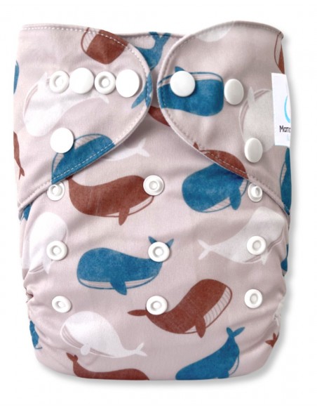 Capa lavable para bebés mientras que un patrón de nautilus