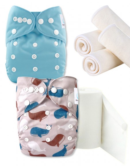 Pack Découverte couches lavables te1 insert et voiles de protection, optez pour le geste zero dechet