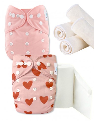 Paquete de descubrimiento pañales Inserto de Te1 y velas protectoras lavables, optan por gesto de dechet cero