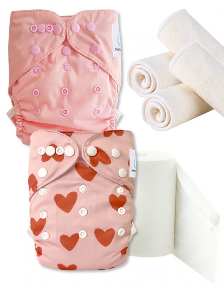 Pack découverte, pack d'essai, kit de démarrage en couches lavables TE2