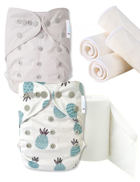 Pack découverte, pack d'essai, kit de démarrage en couches lavables TE2