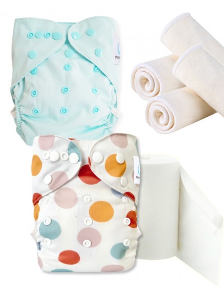 Pack découverte, pack d'essai, kit de démarrage en couches lavables TE2