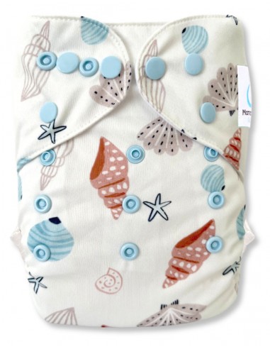 Washable baby diaper while two Cover diaper with evolutionary system