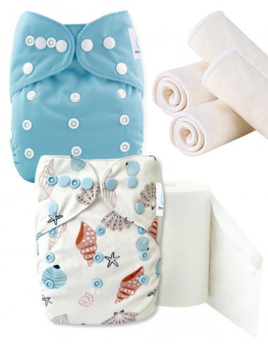 Paquete de descubrimiento pañales Inserto de Te1 y velas protectoras lavables, optan por gesto de dechet cero