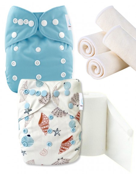 Pack Découverte couches lavables te1 insert et voiles de protection, optez pour le geste zero dechet