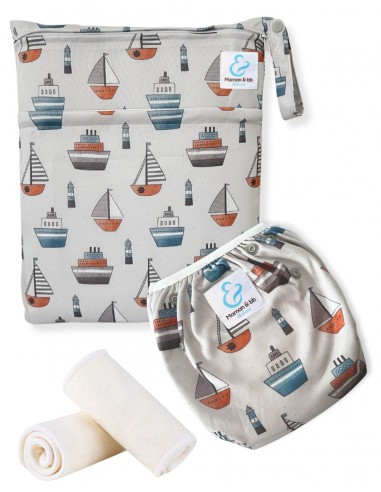 Bath Kit for Baby Swimming Pattern Small Boats