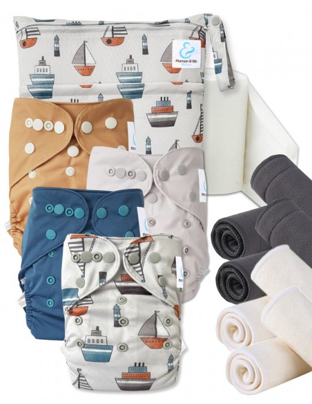 Kit de'essai couches lavables Start and Go TE2 Avec inserts en bambou