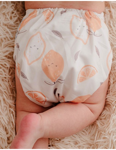 Couche lavable bébé tout en Un motif citron