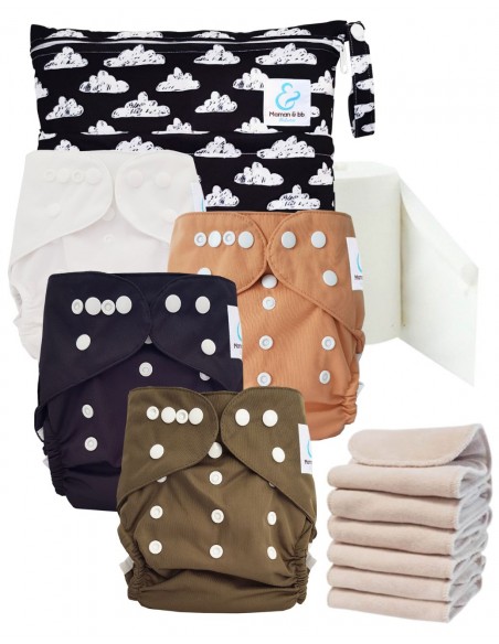 Kit de lancement couches lavables Start and Go TE2 Sensitive - Clouds