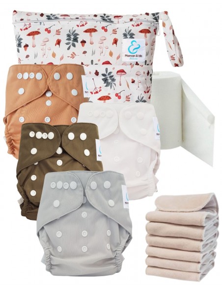 Kit de lancement couches lavables Start and Go TE2 Sensitive - Automne