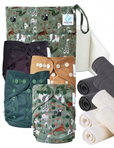 Kit de'essai couches lavables Start and Go TE2 Avec inserts en bambou